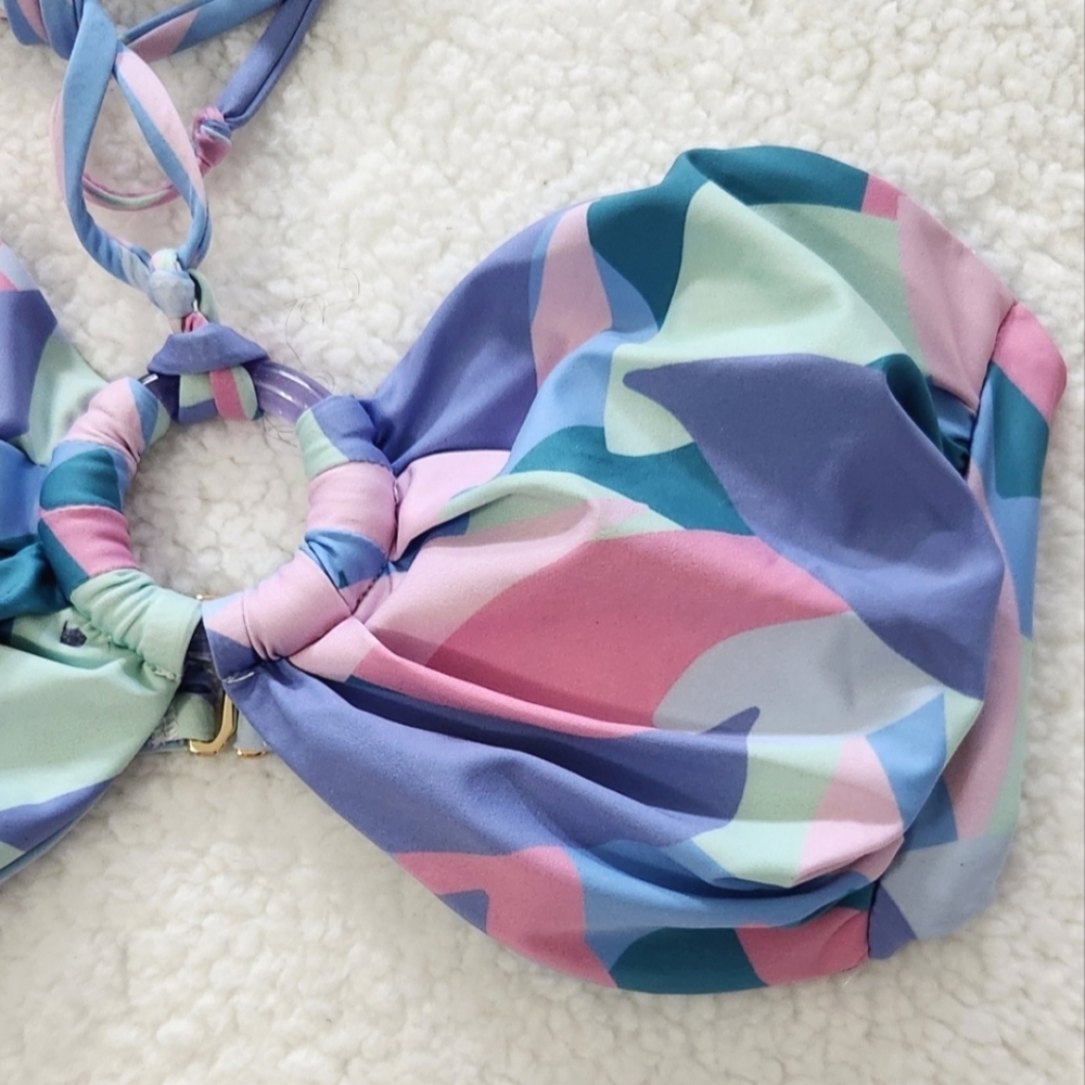 New!Beach Riot Mauve Mod Yasmin Bikini Top - Picture 9 of 12